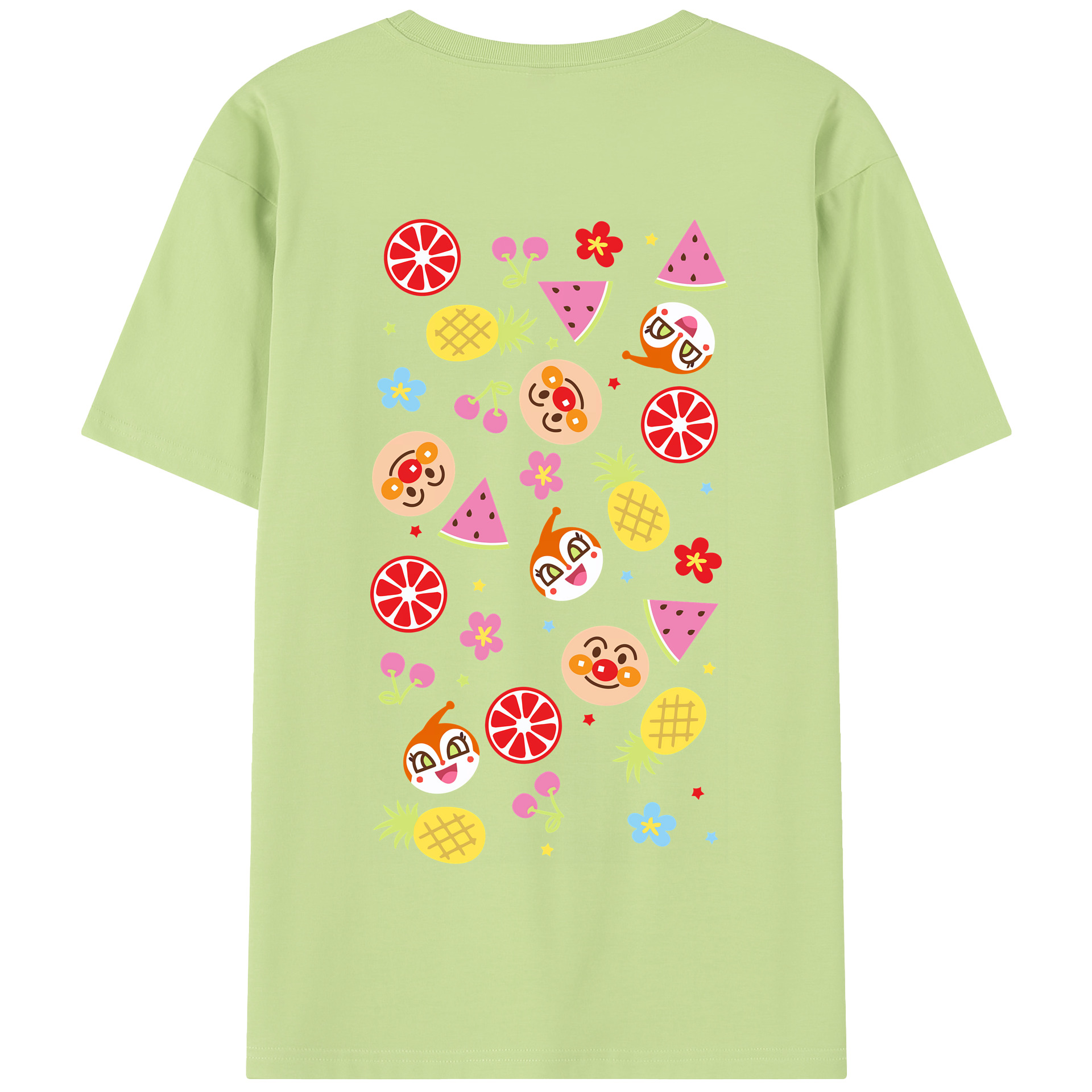 （画像用） アンパンマン Anpanman 綿100％半袖Tシャツ（背面プリント）